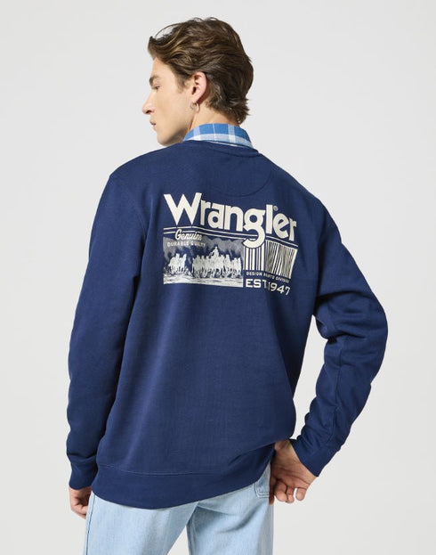 Wrangler Men's Crewneck Sweatshirt In Navy